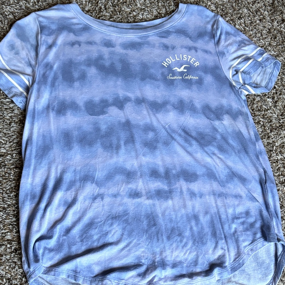 Hollister Light Blue Tie-Dye Tee